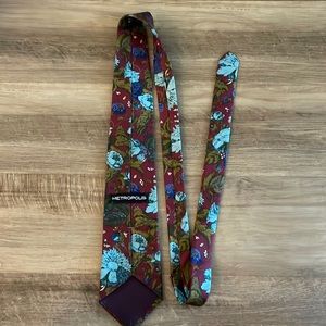 Metropolis silk tie floral red